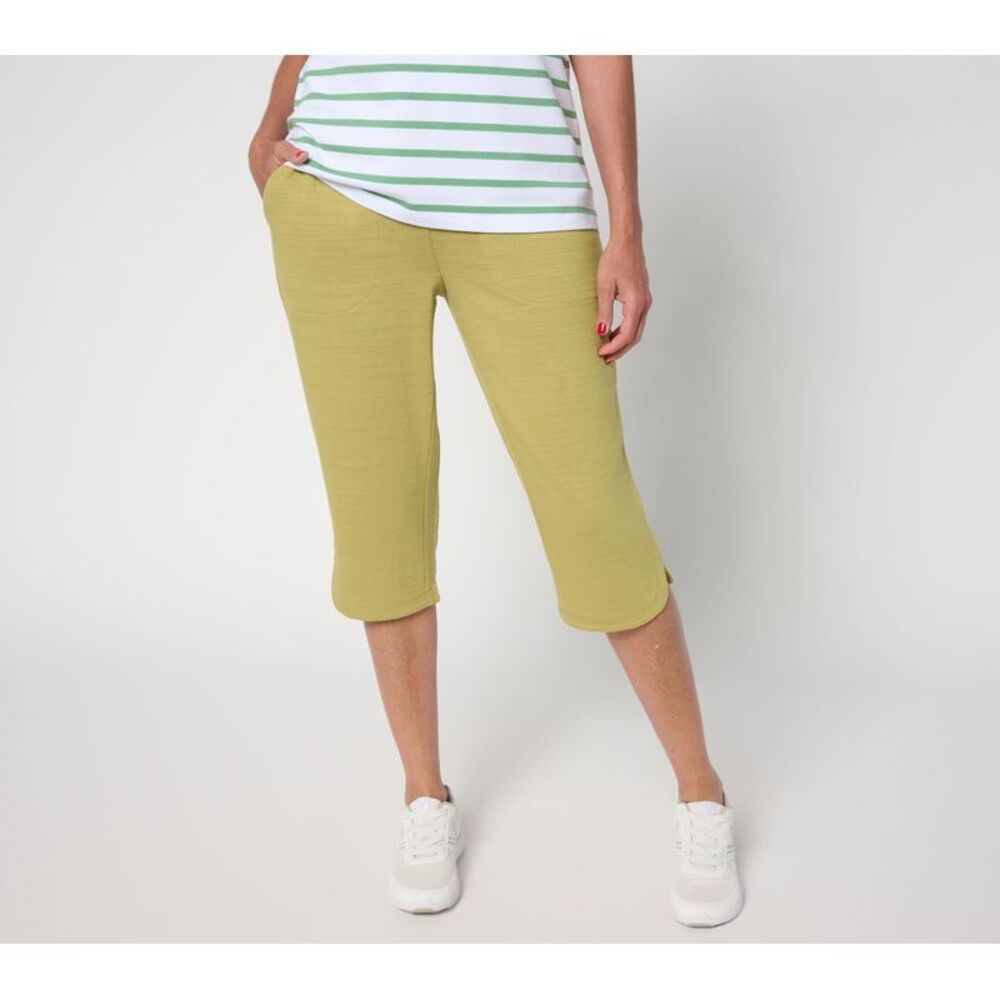 Ryan Simkhai Eyeshop Women's Petite Pants PM Denim & Co. Active DarkGreen